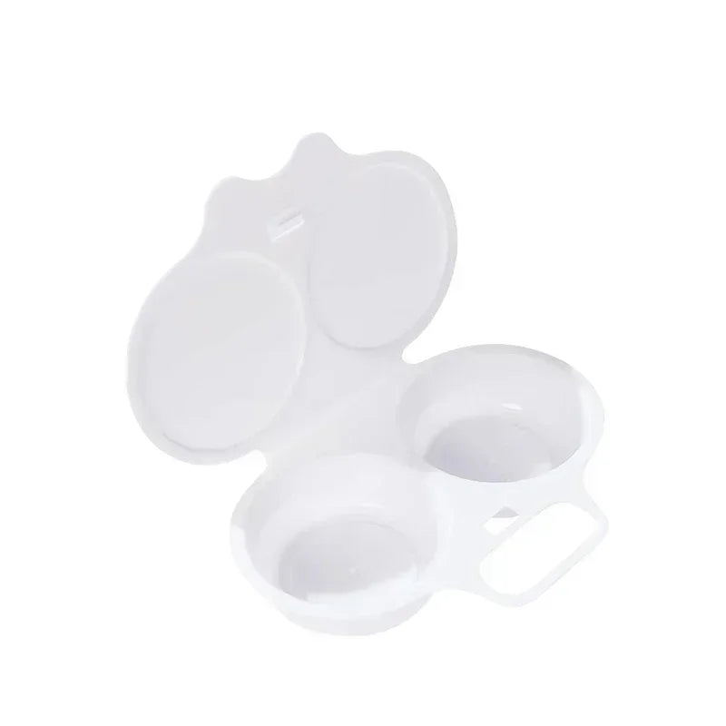 Microwave Egg Maker with 2 Cavity, Kitchen Cooking Mold Eggs Poacher Kitchen Gadgets Fried Egg Tool