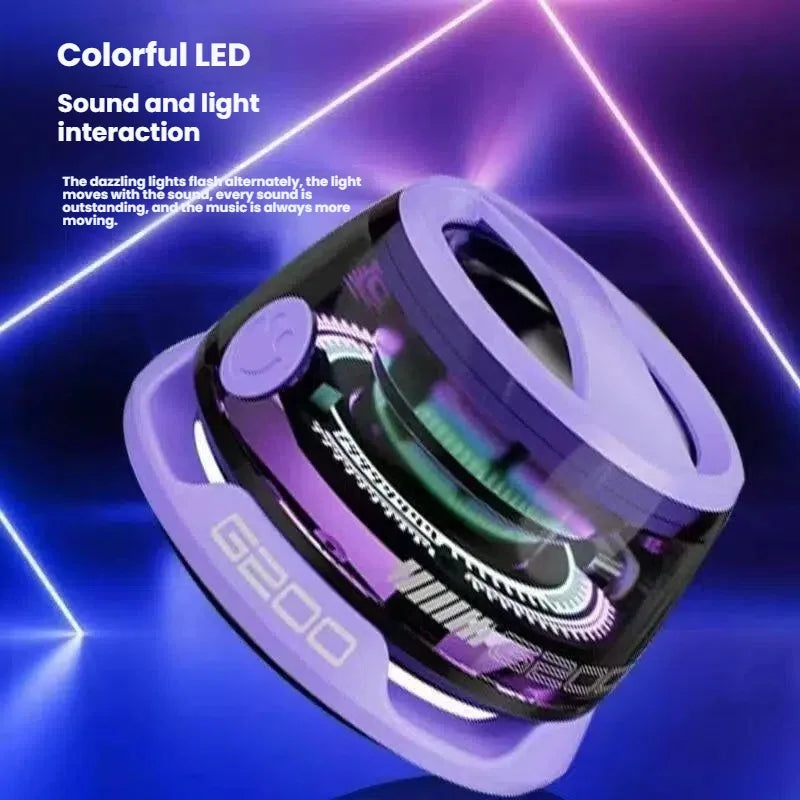 Portable Bluetooth Speaker HECATE G200 RGB Lighting Magnetic Speaker BT5.3 Mini Sound Box 7 Hours Playback Phone Holder