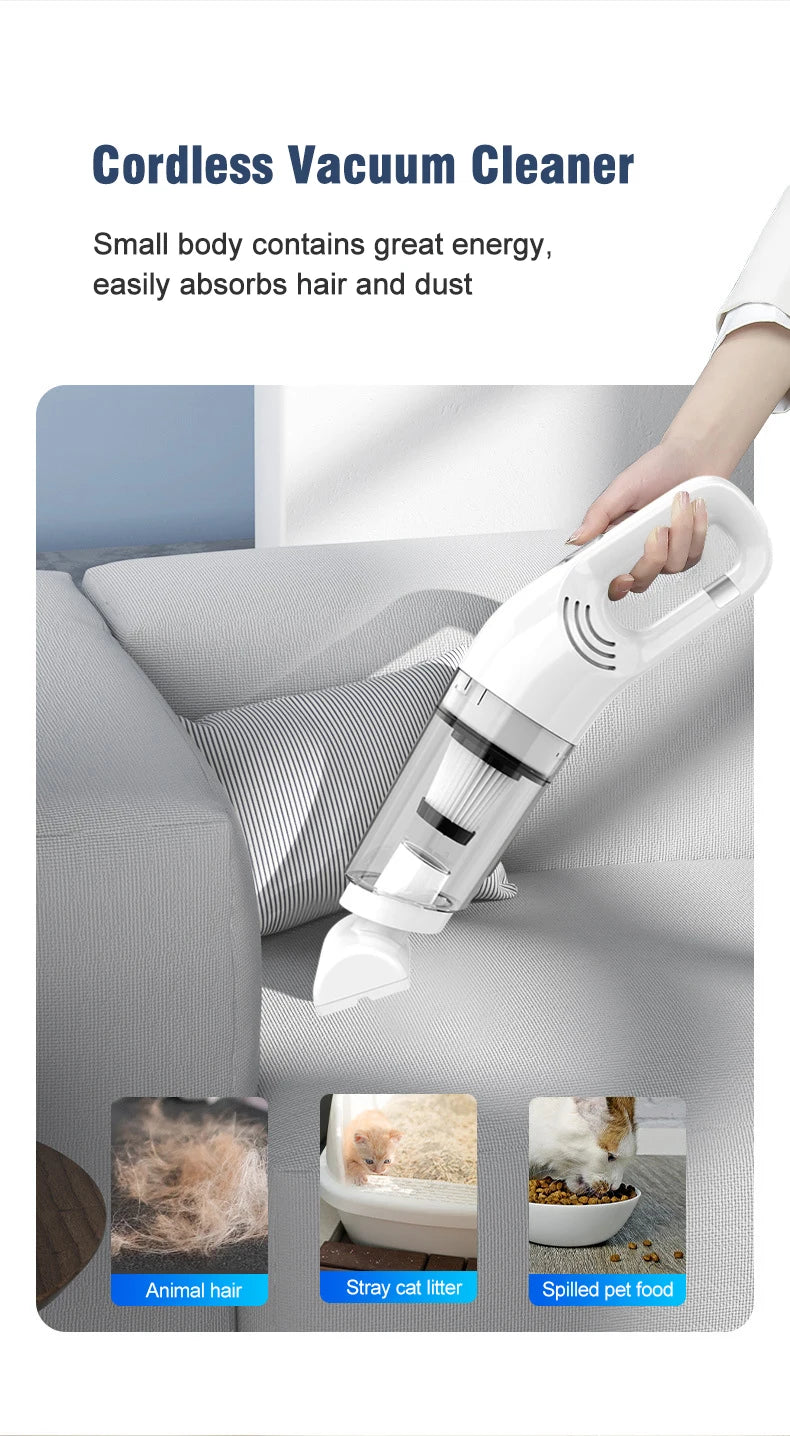 Handheld Vacuum Cleaner 6500P Powerful Suction LED surface Multifunctional Wireless Vacuum Cleaner for Car Floor Household