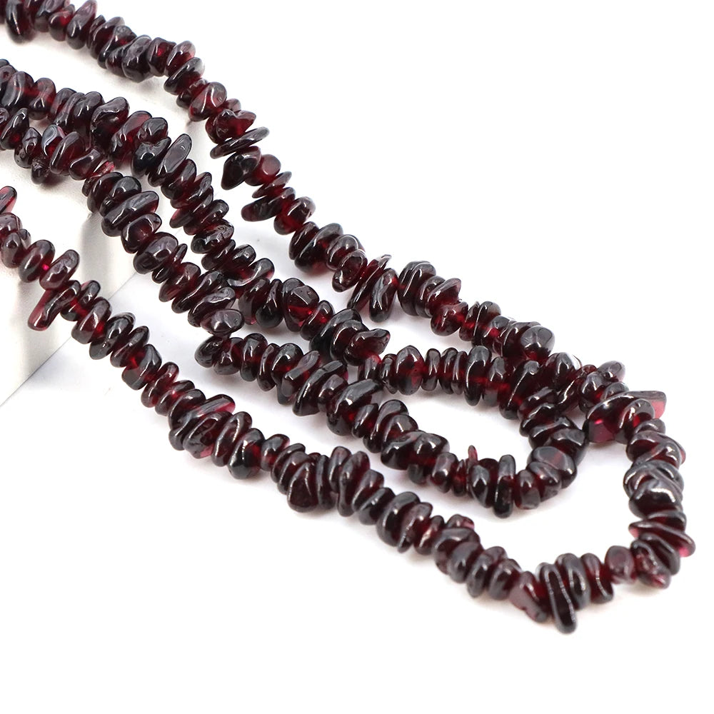 3-5mm/5-8mm Natural Garnet Amethyst Aquamarine Beads Irregular Freeform Chip Gravel Shape Stone Bead DIY Jewelry Making Bracelet