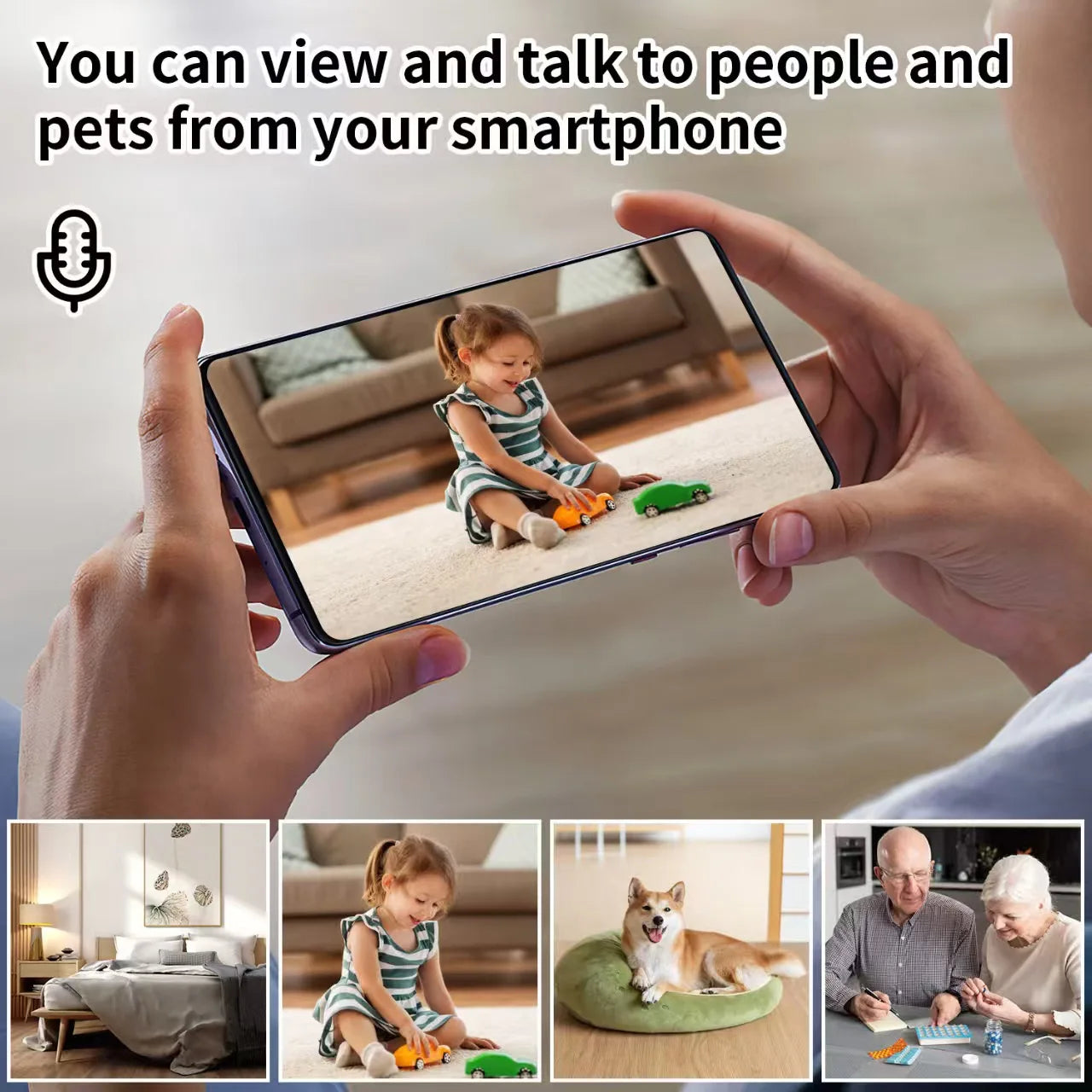 Tuya Smart 3MP HD Smart Home Security Camera,Real-time APP Alert,2-Way Audio,Human body&Sound Detection,Motion Tracking for Baby