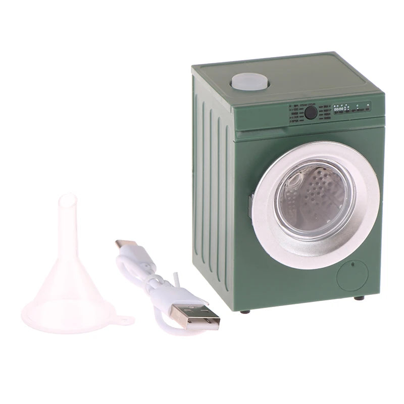 1Pcs Dollhouse Miniature Simulation Washing Machine Drum Washer Laundry Model Dollhouse Home Appliance Model Decor Toy