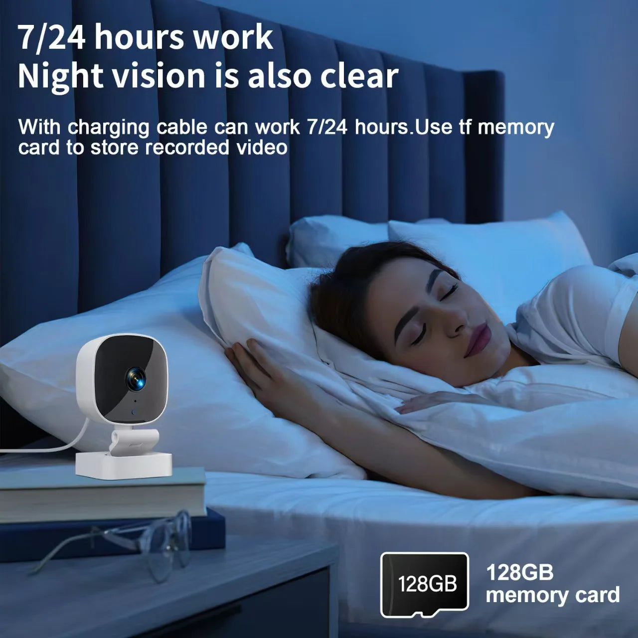 Tuya Smart 3MP HD Smart Home Security Camera,Real-time APP Alert,2-Way Audio,Human body&Sound Detection,Motion Tracking for Baby