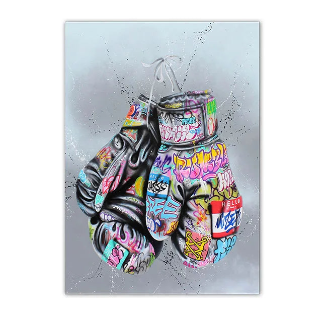 Graffiti Wall Art Home Decoration Painting Street Hand Gestures Love Kiss Modern Poster Print Pictures Abstract Pop Room Mural