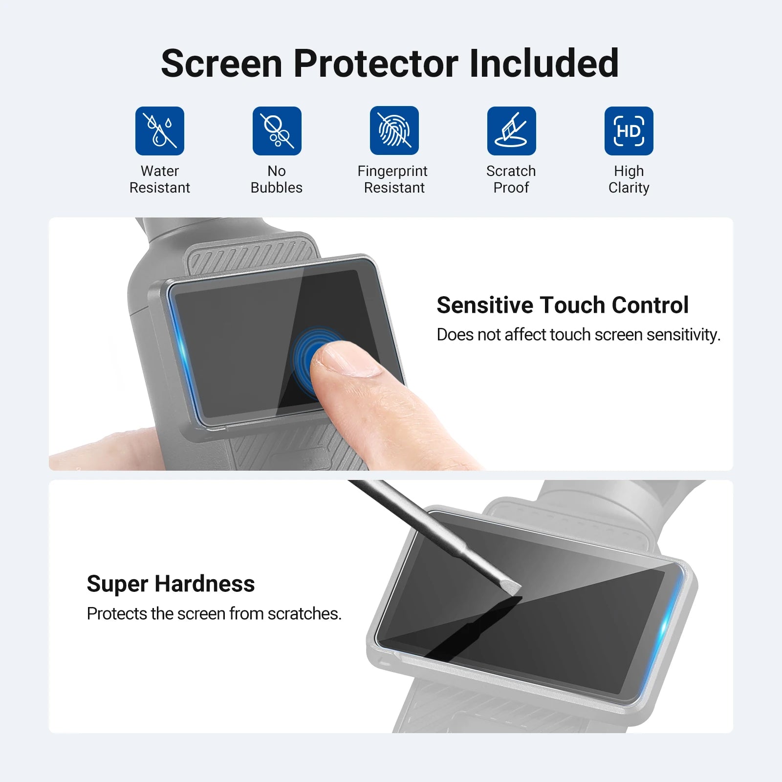 NEEWER 1.2X Blue Anamorphic Lens For DJI Osmo Pocket 3 Creator Combo Accessories, HD Optical Glass Magnetic Effect Lens