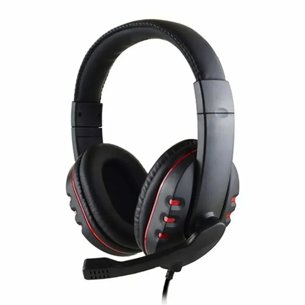3.5mm Headphones Wired Gaming Headset Earphones For PS4 Play Station 4 Game PC Chat Headset  With Microphone