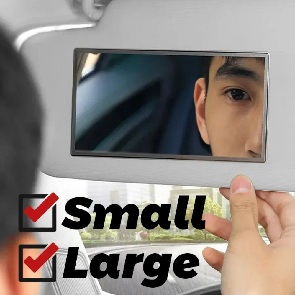 Stainless Steel Car Makeup Mirrors Portable Fall Prevention Automotive Sun Visor HD Polished Mirror Finish for Clear Imaging