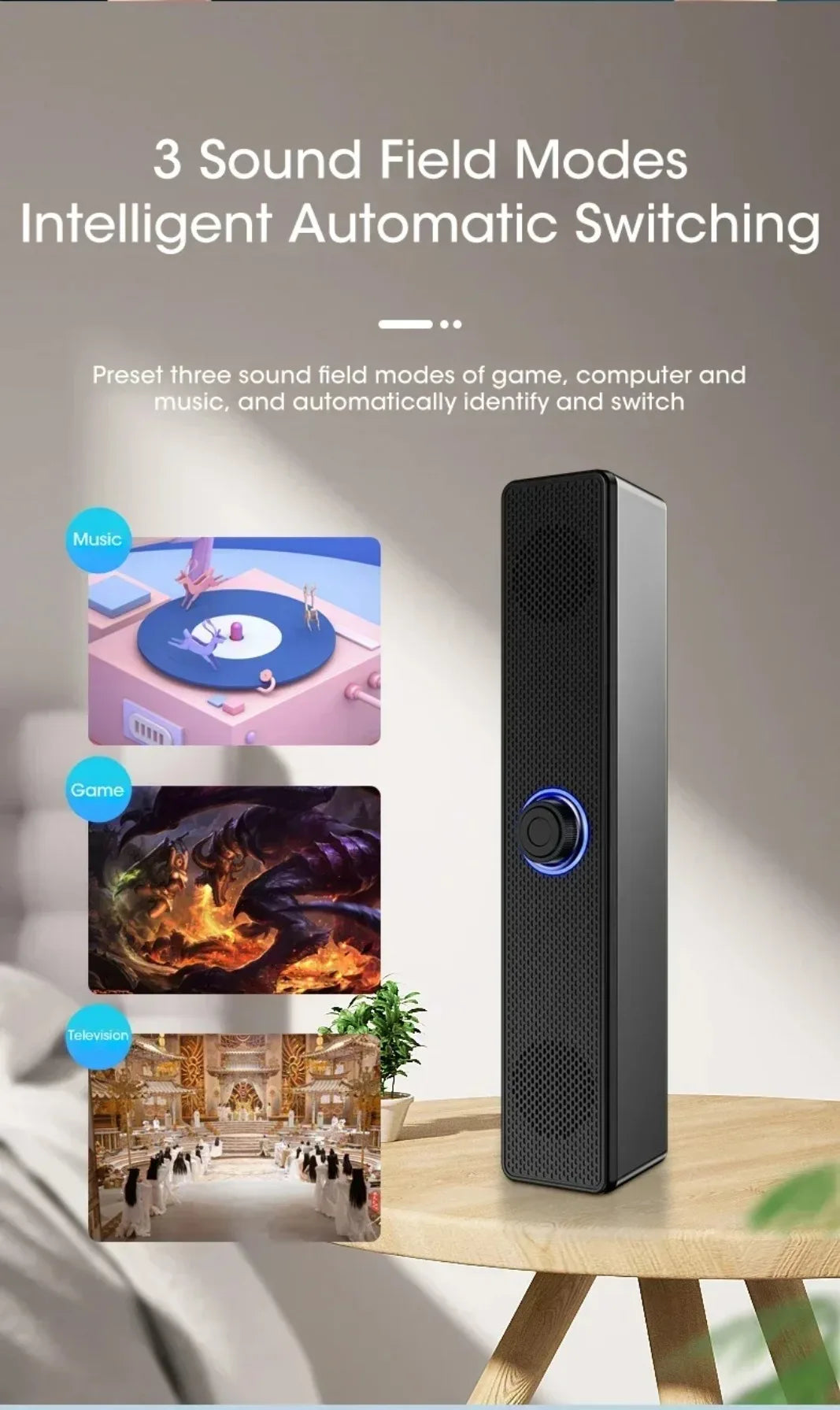VIKEFON K2852 Series Home Theater Sound Svstem BT 3D Surround Soundbar PC Speaker For TV Soundbar Box Subwoofer Stereo Music Box
