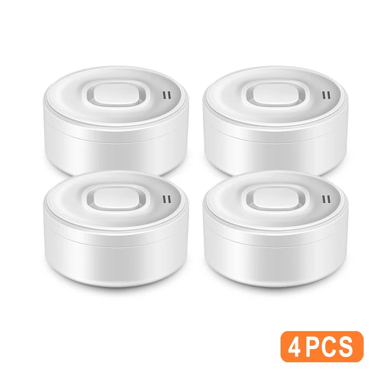 4Pack Water Leak Alarm Detector, 100dB Loud Alert Water Sensor, IP55 Waterproof, Sensitive Leak and Drip Alert, Easy Installati