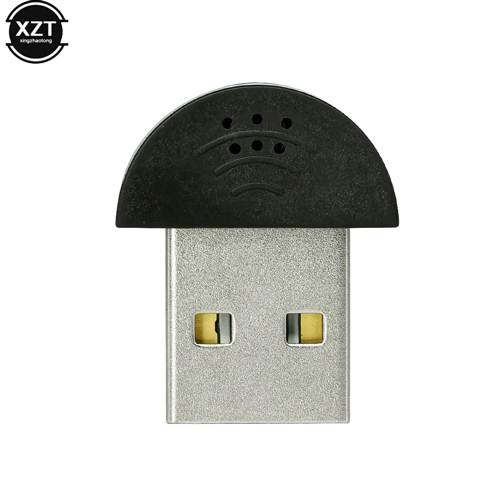 Super Mini USB 2.0 Microphone  MIC Audio Adapter Portable Studio Speech Driver Free for Laptop/Notebook/PC/MSN/Skype