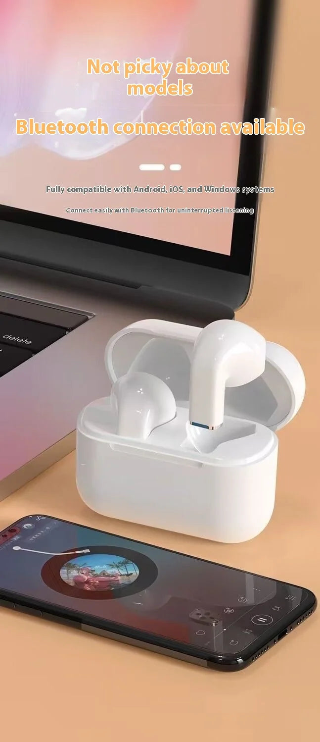 Mini Earphones Wireless Bluetooth Earbuds Long-Lasting TWS Noise Cancellation Headphones Extended Battery Life With Mic