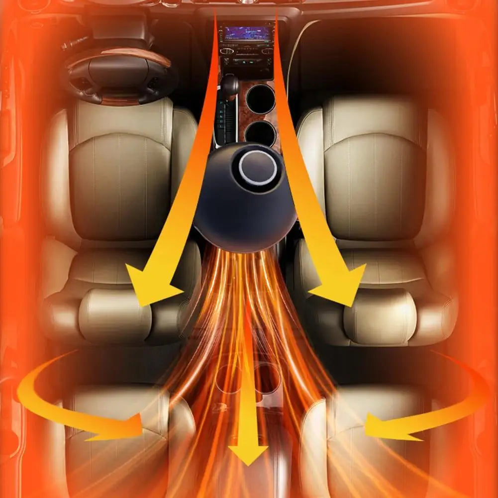 12V 24V Car Heater Fan Electric Heating Warming Auto Windshield Defroster Defogging Demister 360° Rotating Heater for Home