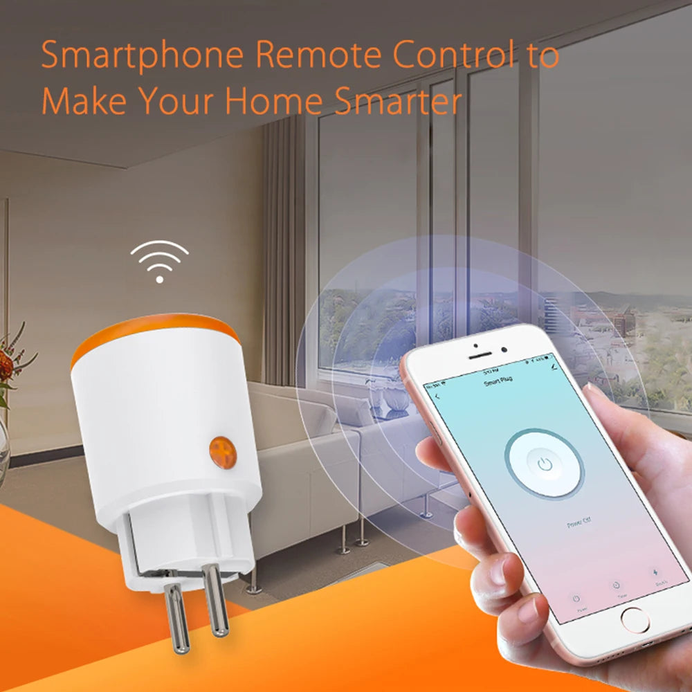 Smart Zigbee Plug Socket 3680W 16A Power Energy Monitoring Timer Switch EU Outlet Home Assistant Zigbee2mqtt