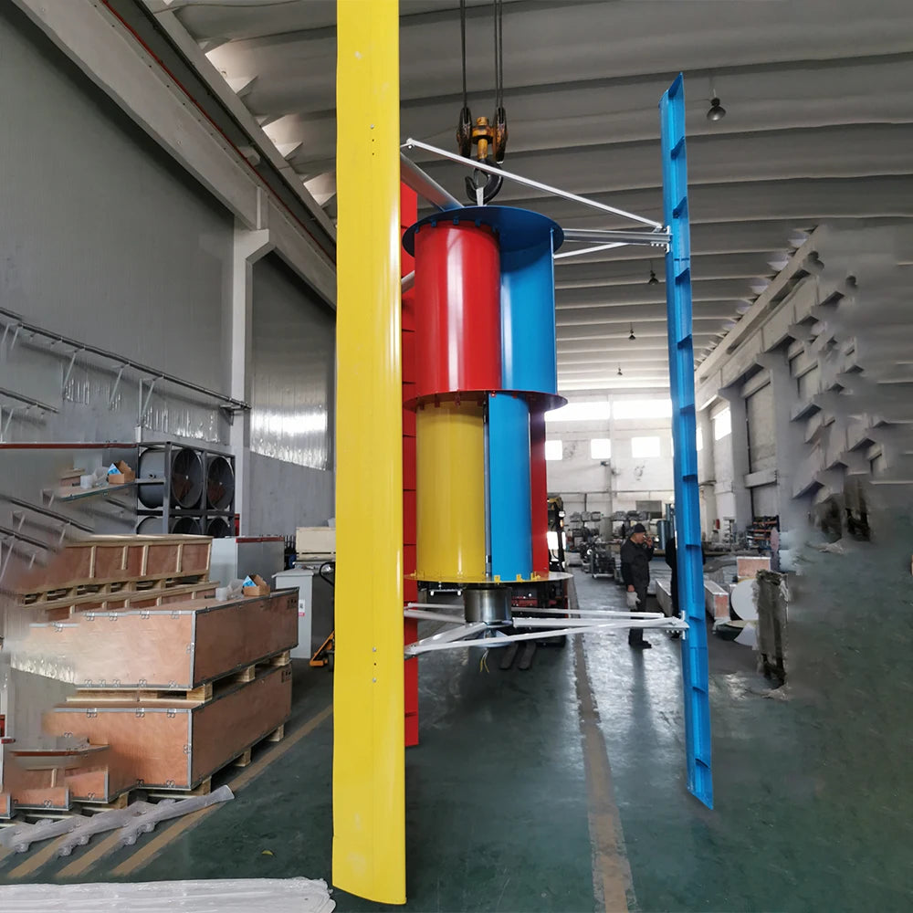 80KW Vertical Wind Turbine Windmill Generator Free Energy 220V 80KW 50KW 230V Household Farm Controller Off/On Grid Inverter