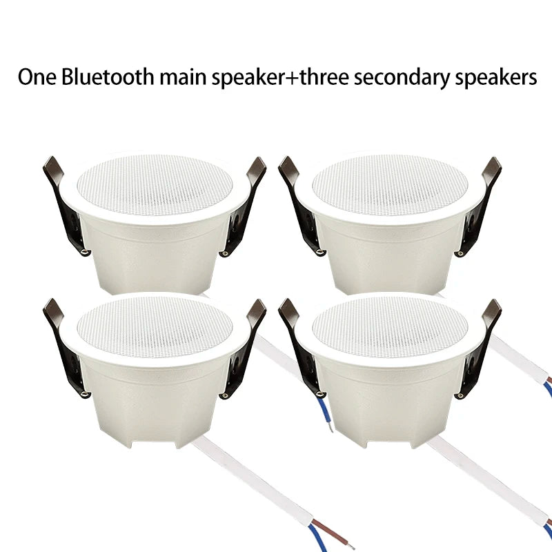 MINI Bluetooths Ceiling Speakers Stereo sound Indoor home audio Background music system For Bathroom Kitchen Living room bedroom