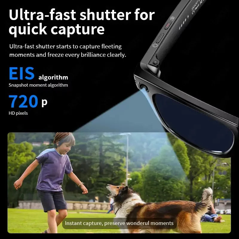2026 AI Smart Glasses with 8MP Camera Video Recording 100+ Languages Translation Sunglasses Bluetooth Call Music Play Men Women