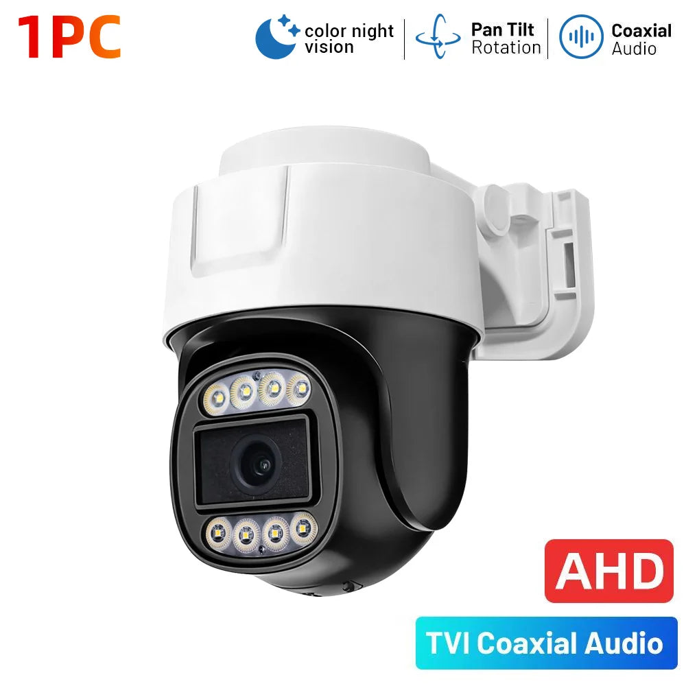 2PCS 2MP CCTV Analog Camera Full Color Night Vision UTC Coaxial BNC Audio Coax PTZ Control TVI CVI 4 in 1 AHD Security Cameras