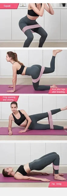 Fabric Elastic Fitness Resistance Bands Yoga Pilates Hip Circle Expander Bands Gym Training Loops Yoga Workout Equipment