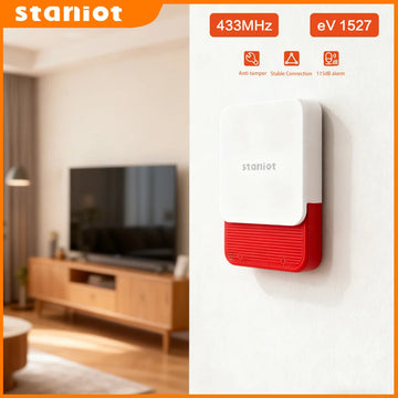 Staniot Indoor Siren Alarm 115dB High Decibel Wireless 433MHz Tuya Anti-Theft Smart Home Devices Waterproof House Alarm System