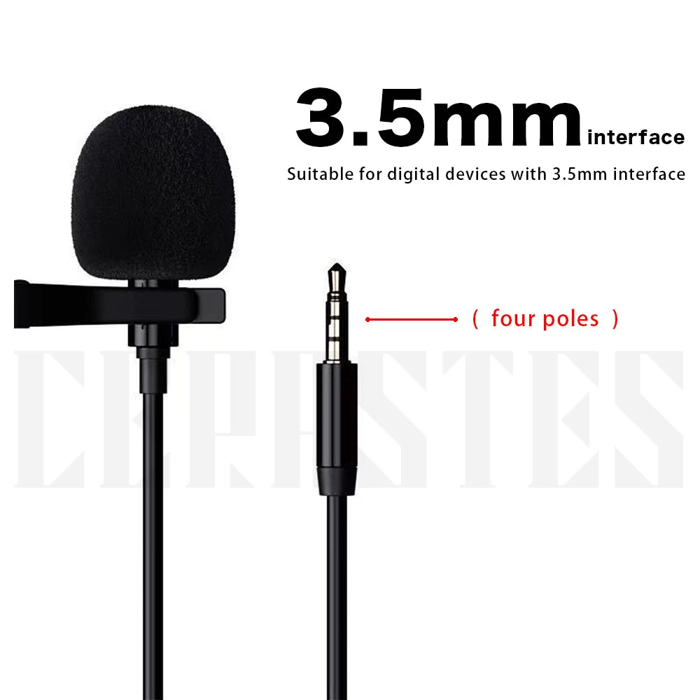 High-fidelity external wired microphone for cameras mobile phones computers Lighting Type-C Micro USB interface Microphone HD