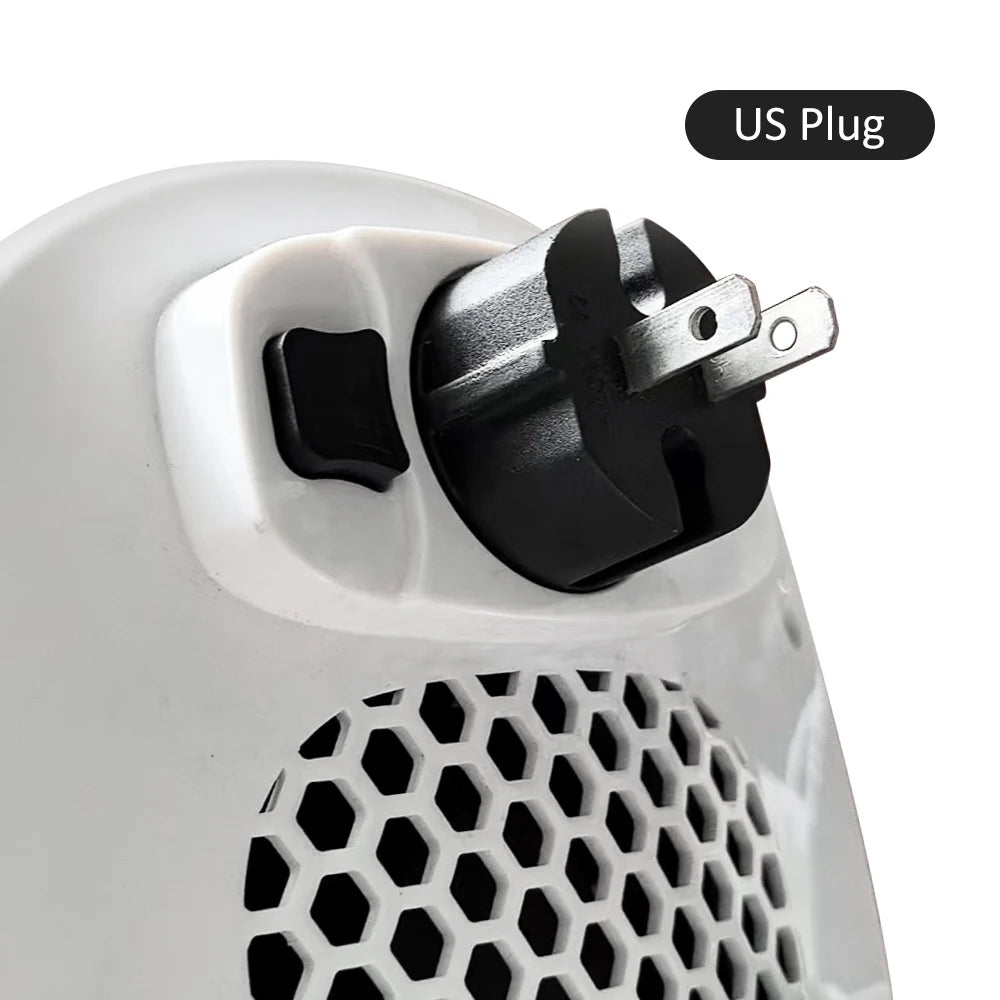 Portable Electric Heater PTC EU/US Wall-plug Bathroom Living Room Heater Adjustable Temperature Low Noise House Warmer Machine