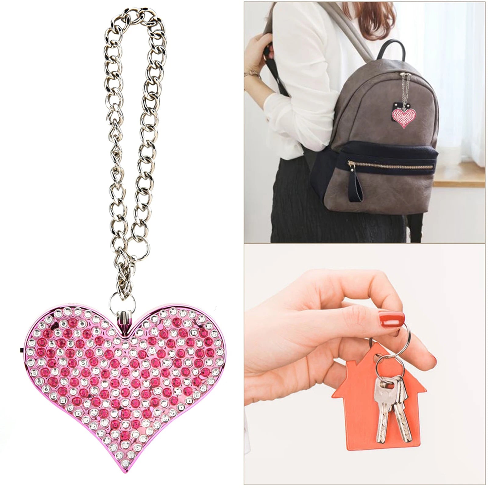 Personal Security Alarm Self Defense Alarm Heart Shape Security Protect Personal Alert HOT