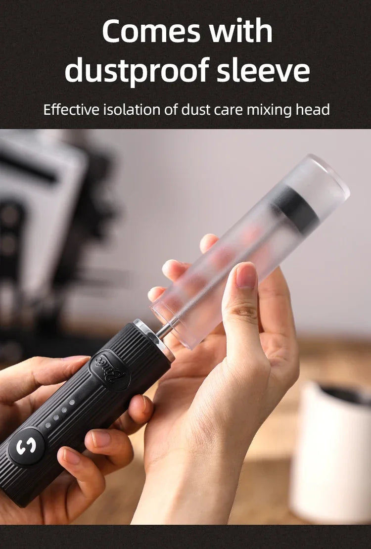 Bincoo UPGRADED Electric Coffee Frother/MILK Whisk+Egg Beater MINI Food Blender USB Rechargeable Handheld 2 Speeds Espresso Tool