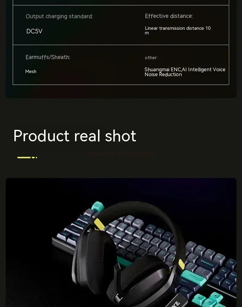 VGN VXE Siren V1 Gaming Headset Bluetooth 5.3/2.4g Dual-mode Lightweight Headphone With Microphone Computer Esports Headset Gift