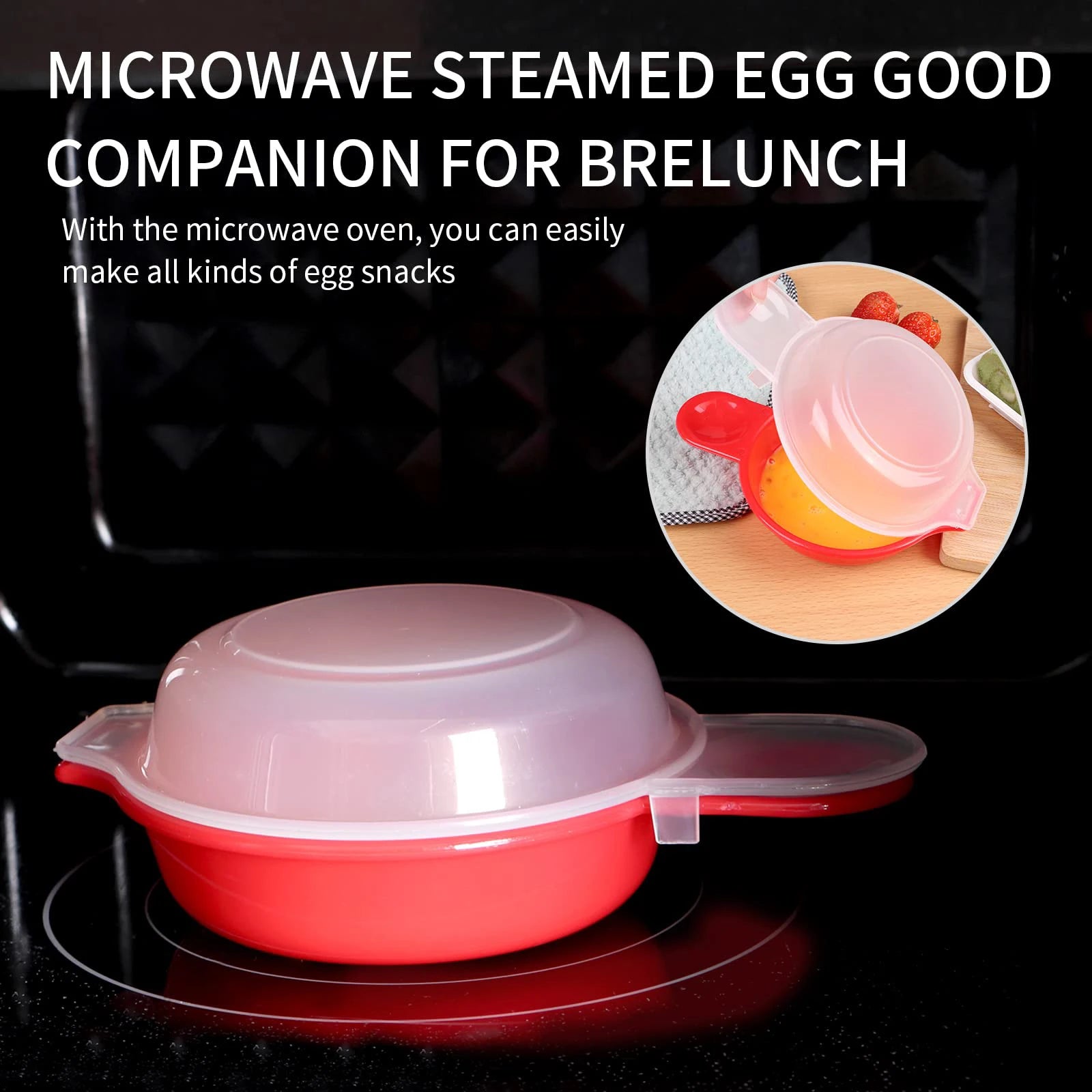 2pcs/set Microwave Oven Egg Cooker 1 Minute Fast Microwave Cheese Eggs Cooker PP Easy Use Home Kitchen Cooking Tool