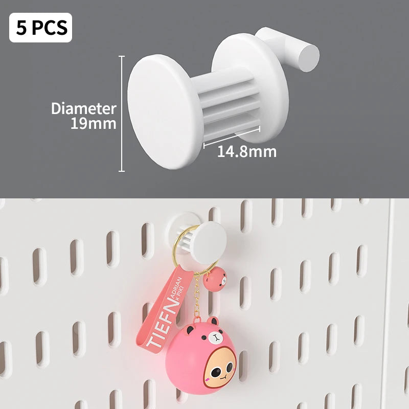 Office Desktop Storage Pegboard: Height-Adjustable Vertical Storage Rack (For Stationery Storage And Decorative Figurine Display