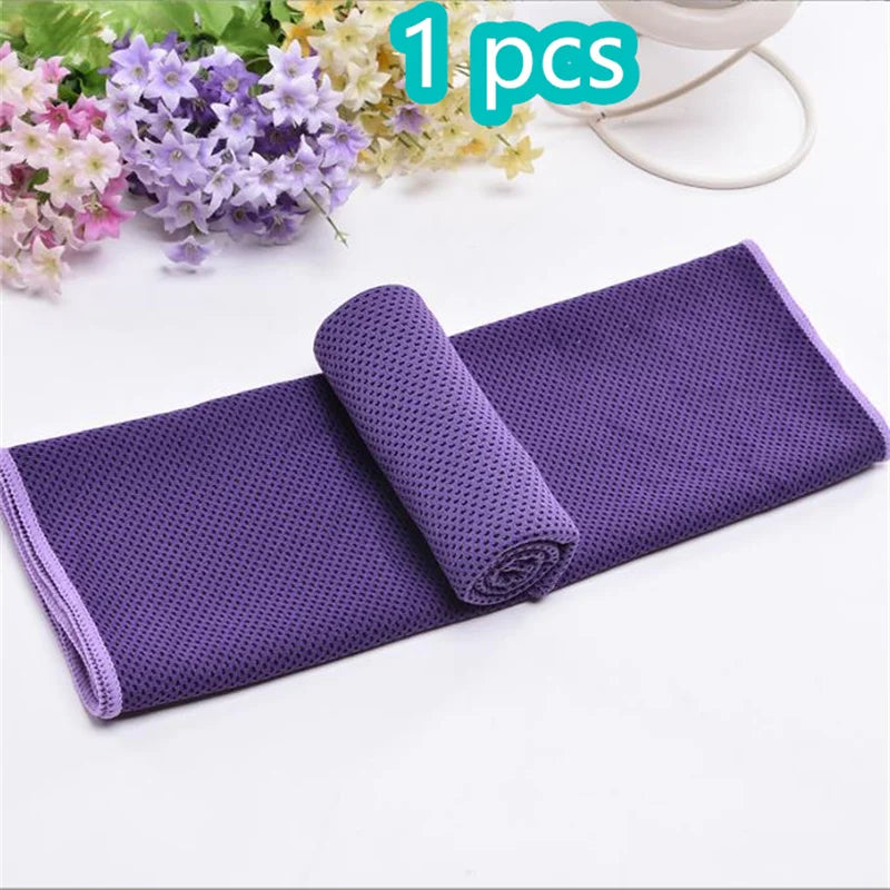 1-10 pcs Cooling Towel Instant Relief Microfiber Cool Towels Chilling Neck Wrap Ice Cold Rags Sports Fitness Camping Cycling