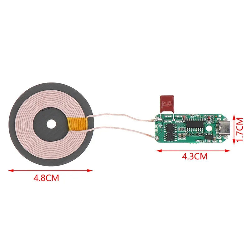 5W/10W/15W Wireless Power Supply Module Wireless Charger Module Transmitter Receiver Terminal Circuit Board Module for DIY Phone