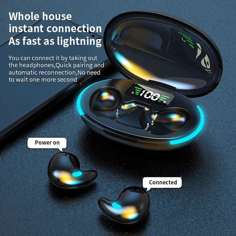 X55 Mini Earphone Wireless Earphone Headphones Noise Reduction Sport Game Sleep Bluetooth 5.3 Earbuds HIFI Stereo Music Headset