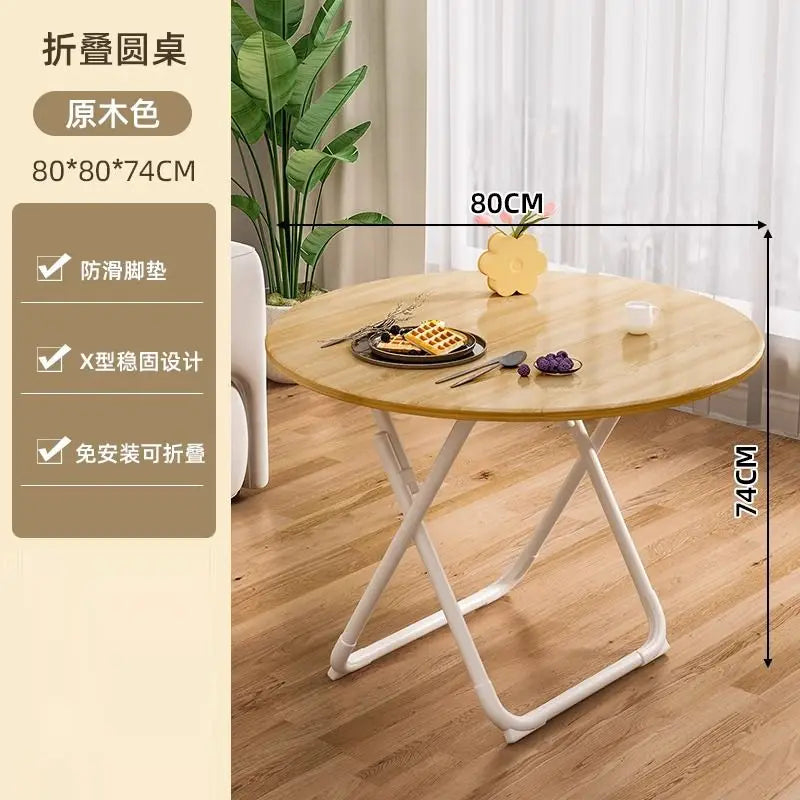Folding Dining Table Household Small Apartment Eating Square Table Balcony Portable Dining Table Simple