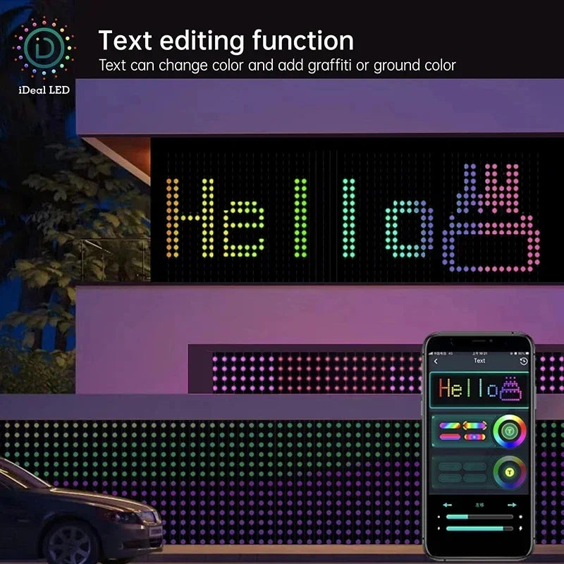 Smart LED Curtain Light APP Control RGB Dimmable DIY Pattern Music Ambient Lighting For Home Holiday Party Christmas Decoration