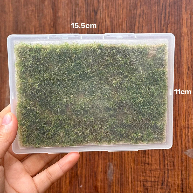 11*15cm Model Grass Turf With Stone Lawn Model Material Micro Landscape Platform Diy Material 1/64 Scale Train Railway Layout