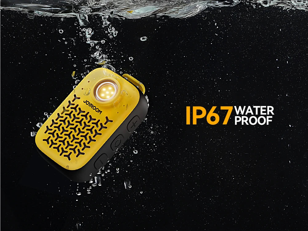 Joyroom Wearable Bluetooth Speakers,IP67 Waterproof,Clip-On Portable Small Personal Speaker/Clean Sound/Stereo Pair/Wireless 5.4