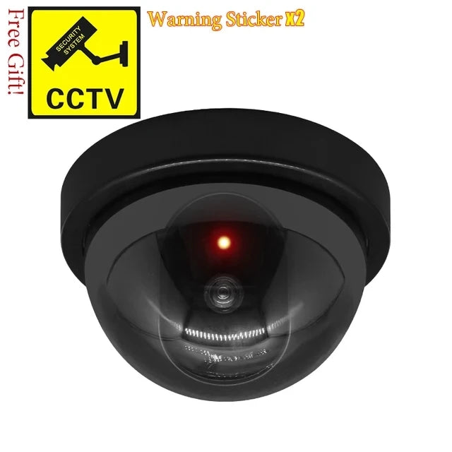 Creative Flashing Led Fake Camera Black Plastic Dome CCTV Dummy Camera Surveillance Security System Power Via AA Battery