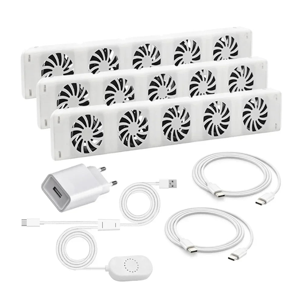 3Fan/5 Fan Intelligent Cooling Fans For Home Heating Radiator Airflow 30/50CFM 51m³/h 85m³/h Sustainability Automatic Thermostat