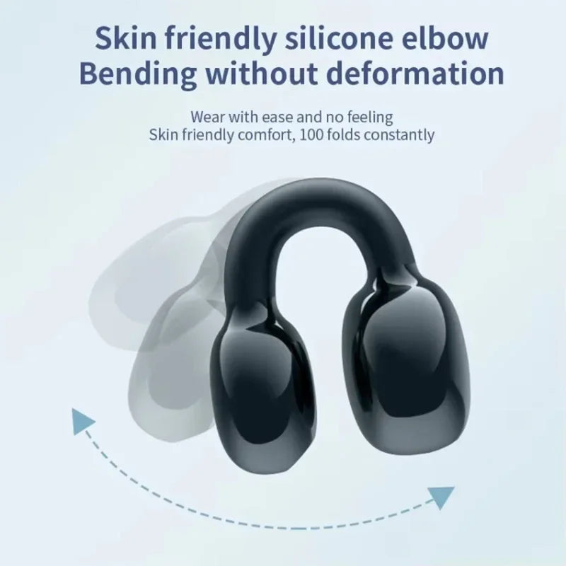 Bluetooth 5.3 Ear Clip Wireless Earphones HiFi Stereo Noise Cancelling Earphones Long Battery Life Waterproof Earphones