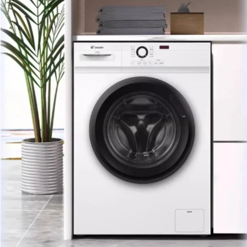 10kg Fully Automatic Drum Washing Machine - Household Ultra-Thin, Antibacterial, High-Temp & Bucket Self-Cleaning