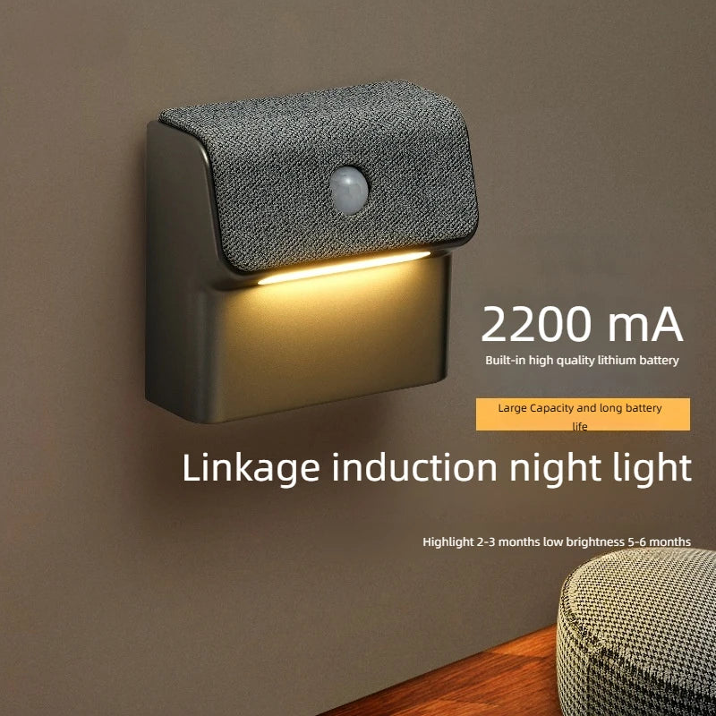 Smart Motion Sensor Wall Light - 2200Mah Usb-C Fast Charging, 3 Adjustable Brightness Levels, Multi-Device Connection, Suitable for Indoor/Outdoor Security Lighting