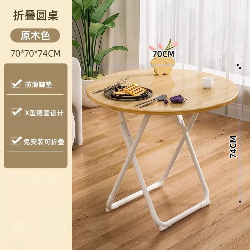 Folding Dining Table Household Small Apartment Eating Square Table Balcony Portable Dining Table Simple