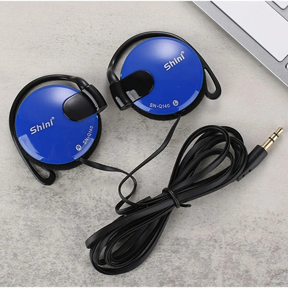 3.5mm Wired Bass Headphones Ear Hook Headset Sports Music Game Wired Earpiece For Mp3 Computer Mobile Telephone