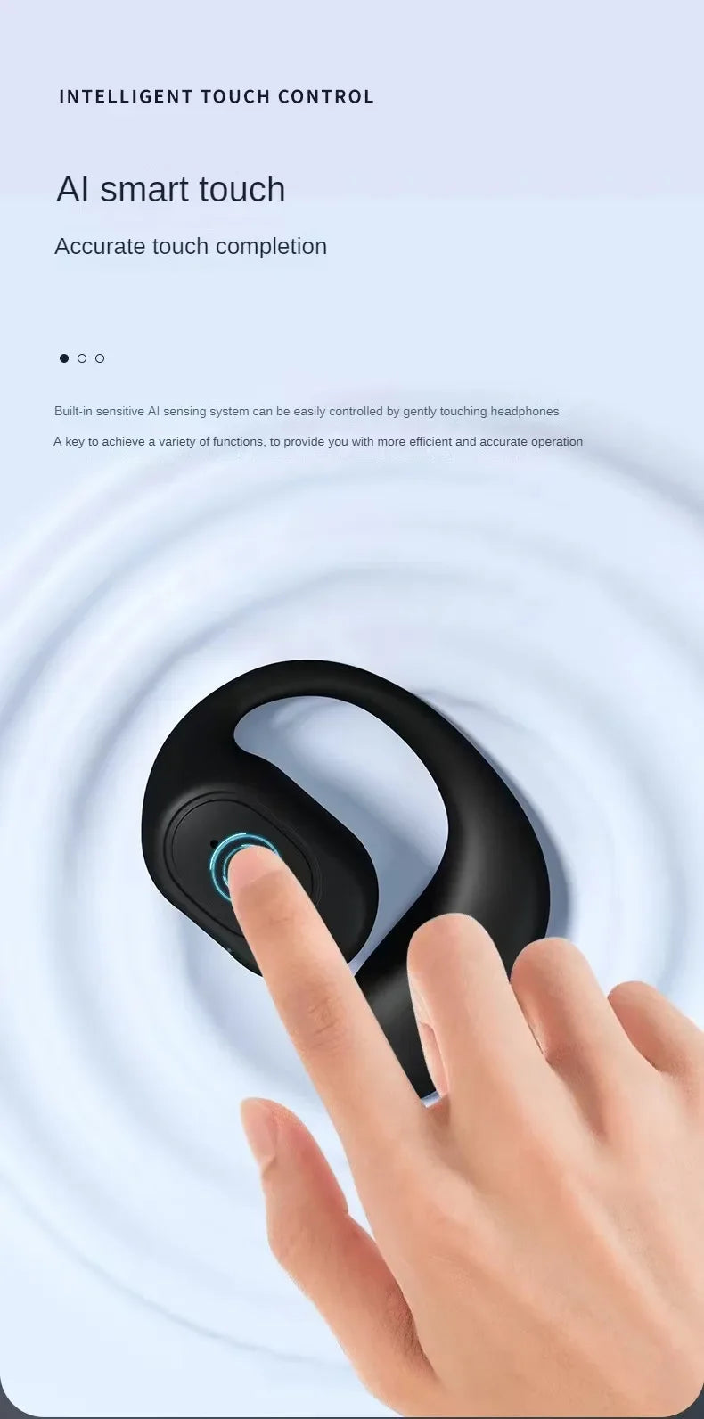 Wireless Bluetooth 5.4 Headphone Digital Display Single Earbud Ultra Long Standby Business Earphone HD Call Headset Outdoor