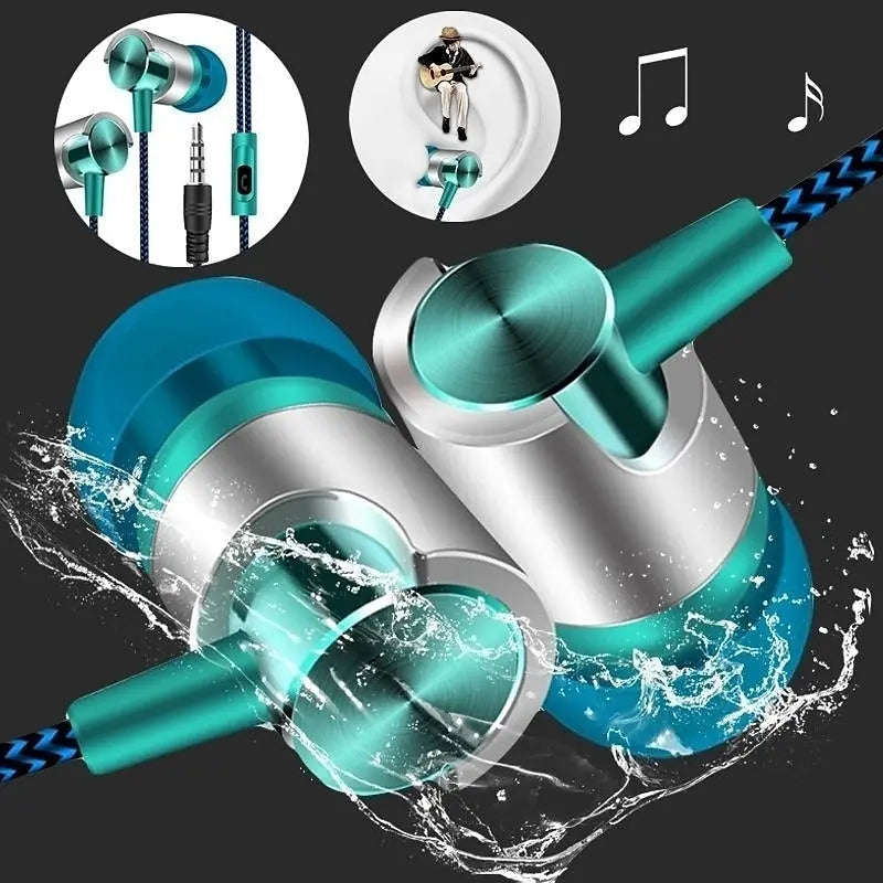 3.5mm Wired Headset Noise Canceling In-ear Earphone In Ear Noise Cancellation Ergonomic Design HIFI Stereo Sport Music Headphone