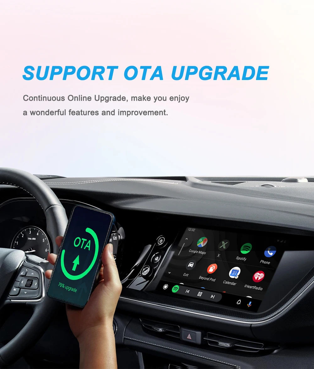 Carplay Wireless Adapter Android Auto 2in 1 Smart Dongle 2025 5G WIFI For iphone Android Phone For Volvo Benz Mg Kia Chery VW