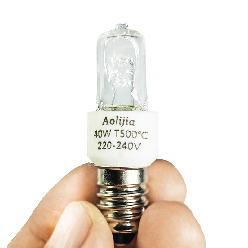 1PC High Temperature 500℃ Resistant Dryer Microwave Light Bulb 25W/40W E14 Oven Light Bulb 220-240V Safe Halogen Oven Lamp