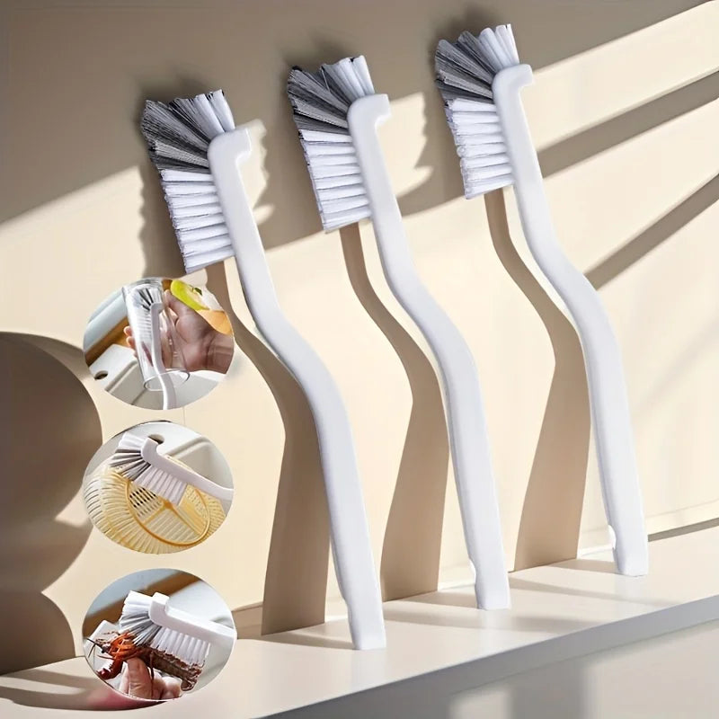 1/5pcs Cleaning Brush Set for Kitchen Appliances - Medium Firmness, Plastic Material, Long Handle, Bathroom Tiles, and Corners