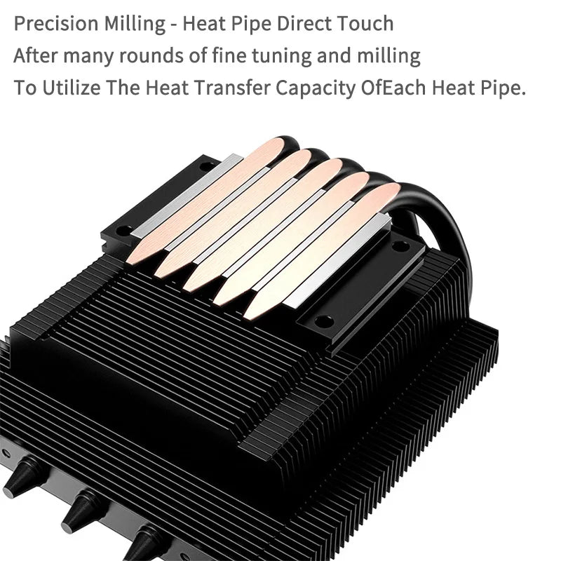 ID-COOLING IS-50X 5 Heat Pipes ITX Air Cooling CPU Processor Cooler 4Pin PWM 12015 Fan For Intel LGA 1700 1200 AM4 AM5 Radiator
